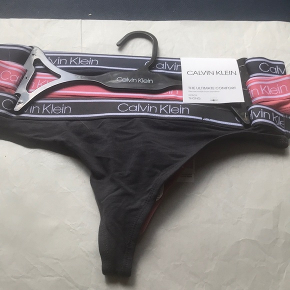 NWT Calvin Klein The Ultimate Comfort Thong Pack-3 - Picture 2 of 3